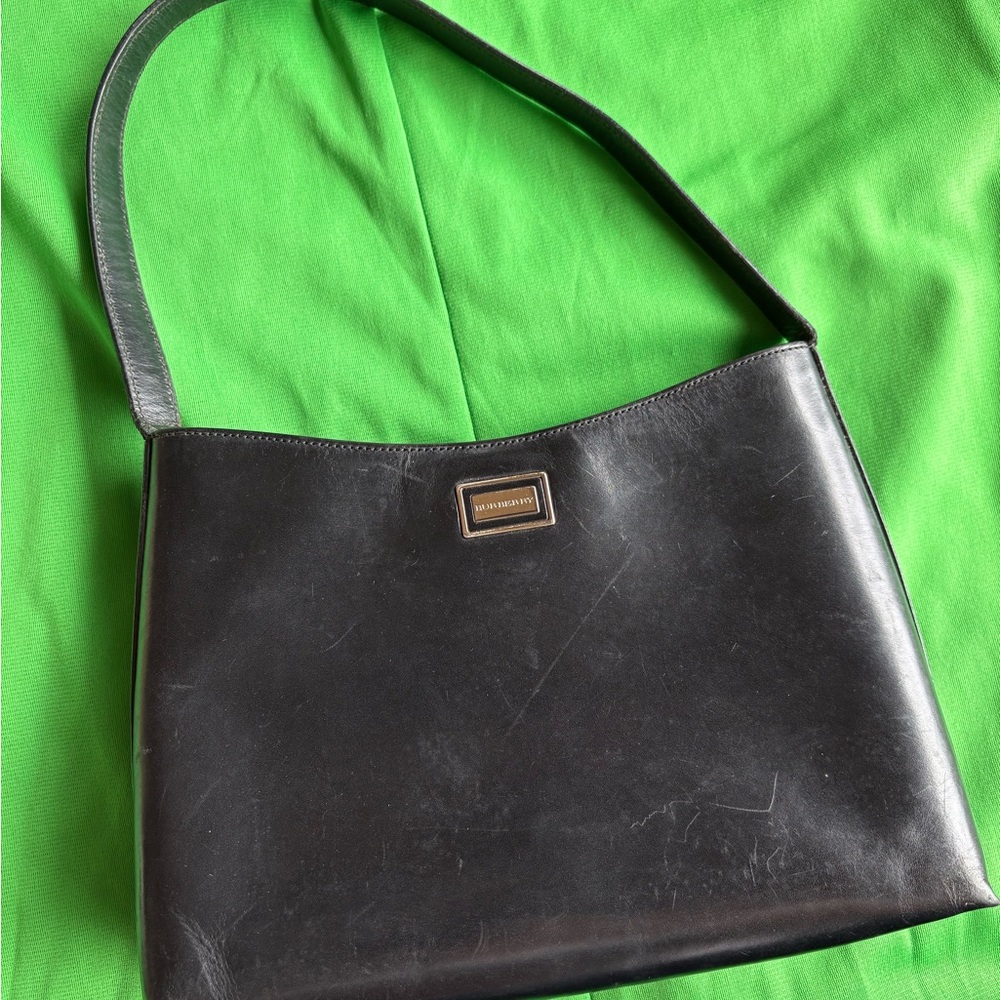 Burberry Black Leather Shoulder Bag